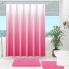 imageOLANLY Luxury Black and Grey Ombre Shower Curtain Sets with 12 Hooks Waterproof and Washable Decorative Shower Curtains for Bathroom 72x72 InchesHot Pink Ombre 12 Metal Hooks