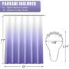 imageOLANLY Luxury Black and Grey Ombre Shower Curtain Sets with 12 Hooks Waterproof and Washable Decorative Shower Curtains for Bathroom 72x72 InchesLavender Ombre 12 Metal Hooks