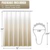 imageOLANLY Luxury Black and Grey Ombre Shower Curtain Sets with 12 Hooks Waterproof and Washable Decorative Shower Curtains for Bathroom 72x72 InchesLight Beige Ombre 12 Metal Hooks