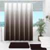 imageOLANLY Luxury Black and Grey Ombre Shower Curtain Sets with 12 Hooks Waterproof and Washable Decorative Shower Curtains for Bathroom 72x72 InchesLight Brown Ombre 12 Metal Hooks