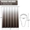 imageOLANLY Luxury Black and Grey Ombre Shower Curtain Sets with 12 Hooks Waterproof and Washable Decorative Shower Curtains for Bathroom 72x72 InchesLight Brown Ombre 12 Metal Hooks