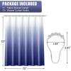 imageOLANLY Luxury Black and Grey Ombre Shower Curtain Sets with 12 Hooks Waterproof and Washable Decorative Shower Curtains for Bathroom 72x72 InchesNavy Ombre 12 Metal Hooks