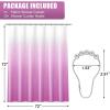 imageOLANLY Luxury Black and Grey Ombre Shower Curtain Sets with 12 Hooks Waterproof and Washable Decorative Shower Curtains for Bathroom 72x72 InchesPink Ombre 12 Metal Hooks