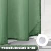 imageOLANLY Luxury Black and Grey Ombre Shower Curtain Sets with 12 Hooks Waterproof and Washable Decorative Shower Curtains for Bathroom 72x72 InchesSage Green Ombre 12 Metal Hooks