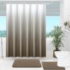 imageOLANLY Luxury Black and Grey Ombre Shower Curtain Sets with 12 Hooks Waterproof and Washable Decorative Shower Curtains for Bathroom 72x72 InchesTan Ombre 12 Metal Hooks