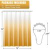 imageOLANLY Luxury Black and Grey Ombre Shower Curtain Sets with 12 Hooks Waterproof and Washable Decorative Shower Curtains for Bathroom 72x72 InchesYellow Ombre 12 Metal Hooks
