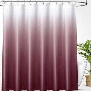 imageOLANLY Luxury Black and Grey Ombre Shower Curtain Sets with 12 Hooks Waterproof and Washable Decorative Shower Curtains for Bathroom 72x72 InchesRed Ombre 12 Metal Hooks
