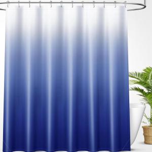imageOLANLY Luxury Black and Grey Ombre Shower Curtain Sets with 12 Hooks Waterproof and Washable Decorative Shower Curtains for Bathroom 72x72 InchesRoyal Blue Ombre 12 Metal Hooks