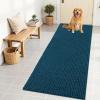 imageOLANLY Dog Door Mat for Muddy Paws 48x30 Ultra Absorbent Chenille Mud Doormat NonSlip Washable and Dirt Trapping Doormat for Indoor Entryway QuickDry Indoor Pet Bed Mats for Dogs GreyAtlantic Blue