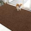 imageOLANLY Dog Door Mat for Muddy Paws 48x30 Ultra Absorbent Chenille Mud Doormat NonSlip Washable and Dirt Trapping Doormat for Indoor Entryway QuickDry Indoor Pet Bed Mats for Dogs GreyMocha