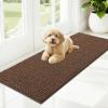 imageOLANLY Dog Door Mat for Muddy Paws 48x30 Ultra Absorbent Chenille Mud Doormat NonSlip Washable and Dirt Trapping Doormat for Indoor Entryway QuickDry Indoor Pet Bed Mats for Dogs GreyMocha