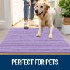 imageOLANLY Dog Door Mat for Muddy Paws 48x30 Ultra Absorbent Chenille Mud Doormat NonSlip Washable and Dirt Trapping Doormat for Indoor Entryway QuickDry Indoor Pet Bed Mats for Dogs GreyLavender