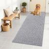 imageOLANLY Dog Door Mat for Muddy Paws 48x30 Ultra Absorbent Chenille Mud Doormat NonSlip Washable and Dirt Trapping Doormat for Indoor Entryway QuickDry Indoor Pet Bed Mats for Dogs GreyLight Grey