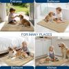 imageOLANLY Dog Door Mat for Muddy Paws 48x30 Ultra Absorbent Chenille Mud Doormat NonSlip Washable and Dirt Trapping Doormat for Indoor Entryway QuickDry Indoor Pet Bed Mats for Dogs GreyBeige
