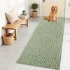 imageOLANLY Dog Door Mat for Muddy Paws 48x30 Ultra Absorbent Chenille Mud Doormat NonSlip Washable and Dirt Trapping Doormat for Indoor Entryway QuickDry Indoor Pet Bed Mats for Dogs GreySage Green