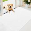 imageOLANLY Dog Door Mat for Muddy Paws 48x30 Ultra Absorbent Chenille Mud Doormat NonSlip Washable and Dirt Trapping Doormat for Indoor Entryway QuickDry Indoor Pet Bed Mats for Dogs GreyWhite