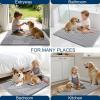 imageOLANLY Dog Door Mat for Muddy Paws 48x30 Ultra Absorbent Chenille Mud Doormat NonSlip Washable and Dirt Trapping Doormat for Indoor Entryway QuickDry Indoor Pet Bed Mats for Dogs GreyLight Grey