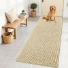imageOLANLY Dog Door Mat for Muddy Paws 48x30 Ultra Absorbent Chenille Mud Doormat NonSlip Washable and Dirt Trapping Doormat for Indoor Entryway QuickDry Indoor Pet Bed Mats for Dogs GreySand