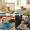 imageOLANLY Dog Door Mat for Muddy Paws 48x30 Ultra Absorbent Chenille Mud Doormat NonSlip Washable and Dirt Trapping Doormat for Indoor Entryway QuickDry Indoor Pet Bed Mats for Dogs GreySage Green