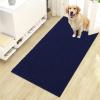imageOLANLY Dog Door Mat for Muddy Paws 48x30 Ultra Absorbent Chenille Mud Doormat NonSlip Washable and Dirt Trapping Doormat for Indoor Entryway QuickDry Indoor Pet Bed Mats for Dogs GreyNavy Blue