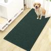 imageOLANLY Dog Door Mat for Muddy Paws 48x30 Ultra Absorbent Chenille Mud Doormat NonSlip Washable and Dirt Trapping Doormat for Indoor Entryway QuickDry Indoor Pet Bed Mats for Dogs GreyBlackish Green