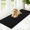imageOLANLY Dog Door Mat for Muddy Paws 48x30 Ultra Absorbent Chenille Mud Doormat NonSlip Washable and Dirt Trapping Doormat for Indoor Entryway QuickDry Indoor Pet Bed Mats for Dogs GreyBlack