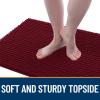 imageOLANLY Dog Door Mat for Muddy Paws 48x30 Ultra Absorbent Chenille Mud Doormat NonSlip Washable and Dirt Trapping Doormat for Indoor Entryway QuickDry Indoor Pet Bed Mats for Dogs GreyBurgundy