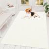 imageOLANLY Dog Door Mat for Muddy Paws 48x30 Ultra Absorbent Chenille Mud Doormat NonSlip Washable and Dirt Trapping Doormat for Indoor Entryway QuickDry Indoor Pet Bed Mats for Dogs GreyIvory