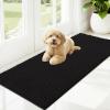 imageOLANLY Dog Door Mat for Muddy Paws 48x30 Ultra Absorbent Chenille Mud Doormat NonSlip Washable and Dirt Trapping Doormat for Indoor Entryway QuickDry Indoor Pet Bed Mats for Dogs GreyBlack