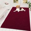 imageOLANLY Dog Door Mat for Muddy Paws 48x30 Ultra Absorbent Chenille Mud Doormat NonSlip Washable and Dirt Trapping Doormat for Indoor Entryway QuickDry Indoor Pet Bed Mats for Dogs GreyBurgundy