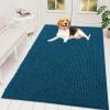 imageOLANLY Dog Door Mat for Muddy Paws 48x30 Ultra Absorbent Chenille Mud Doormat NonSlip Washable and Dirt Trapping Doormat for Indoor Entryway QuickDry Indoor Pet Bed Mats for Dogs GreyAtlantic Blue
