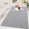 imageOLANLY Dog Door Mat for Muddy Paws 48x30 Ultra Absorbent Chenille Mud Doormat NonSlip Washable and Dirt Trapping Doormat for Indoor Entryway QuickDry Indoor Pet Bed Mats for Dogs GreyLight Grey