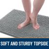 imageOLANLY Dog Door Mat for Muddy Paws 48x30 Ultra Absorbent Chenille Mud Doormat NonSlip Washable and Dirt Trapping Doormat for Indoor Entryway QuickDry Indoor Pet Bed Mats for Dogs GreyGrey