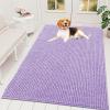 imageOLANLY Dog Door Mat for Muddy Paws 48x30 Ultra Absorbent Chenille Mud Doormat NonSlip Washable and Dirt Trapping Doormat for Indoor Entryway QuickDry Indoor Pet Bed Mats for Dogs GreyLavender