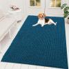 imageOLANLY Dog Door Mat for Muddy Paws 48x30 Ultra Absorbent Chenille Mud Doormat NonSlip Washable and Dirt Trapping Doormat for Indoor Entryway QuickDry Indoor Pet Bed Mats for Dogs GreyAtlantic Blue