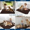 imageOLANLY Dog Door Mat for Muddy Paws 48x30 Ultra Absorbent Chenille Mud Doormat NonSlip Washable and Dirt Trapping Doormat for Indoor Entryway QuickDry Indoor Pet Bed Mats for Dogs GreyBrown