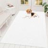imageOLANLY Dog Door Mat for Muddy Paws 48x30 Ultra Absorbent Chenille Mud Doormat NonSlip Washable and Dirt Trapping Doormat for Indoor Entryway QuickDry Indoor Pet Bed Mats for Dogs GreyWhite