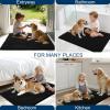 imageOLANLY Dog Door Mat for Muddy Paws 48x30 Ultra Absorbent Chenille Mud Doormat NonSlip Washable and Dirt Trapping Doormat for Indoor Entryway QuickDry Indoor Pet Bed Mats for Dogs GreyBlack