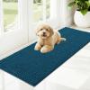 imageOLANLY Dog Door Mat for Muddy Paws 48x30 Ultra Absorbent Chenille Mud Doormat NonSlip Washable and Dirt Trapping Doormat for Indoor Entryway QuickDry Indoor Pet Bed Mats for Dogs GreyAtlantic Blue