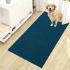 imageOLANLY Dog Door Mat for Muddy Paws 48x30 Ultra Absorbent Chenille Mud Doormat NonSlip Washable and Dirt Trapping Doormat for Indoor Entryway QuickDry Indoor Pet Bed Mats for Dogs GreyAtlantic Blue