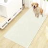 imageOLANLY Dog Door Mat for Muddy Paws 48x30 Ultra Absorbent Chenille Mud Doormat NonSlip Washable and Dirt Trapping Doormat for Indoor Entryway QuickDry Indoor Pet Bed Mats for Dogs GreyIvory
