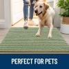 imageOLANLY Dog Door Mat for Muddy Paws 48x30 Ultra Absorbent Chenille Mud Doormat NonSlip Washable and Dirt Trapping Doormat for Indoor Entryway QuickDry Indoor Pet Bed Mats for Dogs GreySage Green