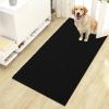 imageOLANLY Dog Door Mat for Muddy Paws 48x30 Ultra Absorbent Chenille Mud Doormat NonSlip Washable and Dirt Trapping Doormat for Indoor Entryway QuickDry Indoor Pet Bed Mats for Dogs GreyBlack