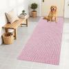 imageOLANLY Dog Door Mat for Muddy Paws 48x30 Ultra Absorbent Chenille Mud Doormat NonSlip Washable and Dirt Trapping Doormat for Indoor Entryway QuickDry Indoor Pet Bed Mats for Dogs GreyDusty Rose