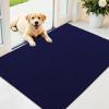 imageOLANLY Dog Door Mat for Muddy Paws 48x30 Ultra Absorbent Chenille Mud Doormat NonSlip Washable and Dirt Trapping Doormat for Indoor Entryway QuickDry Indoor Pet Bed Mats for Dogs GreyNavy Blue