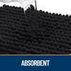 imageOLANLY Dog Door Mat for Muddy Paws 48x30 Ultra Absorbent Chenille Mud Doormat NonSlip Washable and Dirt Trapping Doormat for Indoor Entryway QuickDry Indoor Pet Bed Mats for Dogs GreyBlack