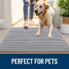 imageOLANLY Dog Door Mat for Muddy Paws 48x30 Ultra Absorbent Chenille Mud Doormat NonSlip Washable and Dirt Trapping Doormat for Indoor Entryway QuickDry Indoor Pet Bed Mats for Dogs GreyLight Grey