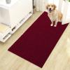 imageOLANLY Dog Door Mat for Muddy Paws 48x30 Ultra Absorbent Chenille Mud Doormat NonSlip Washable and Dirt Trapping Doormat for Indoor Entryway QuickDry Indoor Pet Bed Mats for Dogs GreyBurgundy