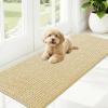 imageOLANLY Dog Door Mat for Muddy Paws 48x30 Ultra Absorbent Chenille Mud Doormat NonSlip Washable and Dirt Trapping Doormat for Indoor Entryway QuickDry Indoor Pet Bed Mats for Dogs GreySand