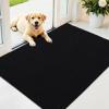 imageOLANLY Dog Door Mat for Muddy Paws 48x30 Ultra Absorbent Chenille Mud Doormat NonSlip Washable and Dirt Trapping Doormat for Indoor Entryway QuickDry Indoor Pet Bed Mats for Dogs GreyBlack